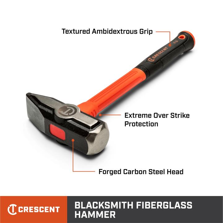 4 lb. Fiberglass Blacksmith Hammer | Crescent Tools